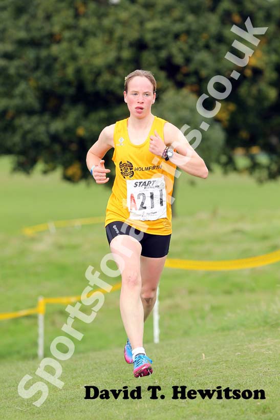 Holmfirth fastest leg in the senior women Northern Cross Country Relay, Graves Park, Sheffield.